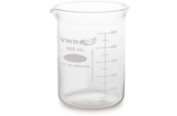 Image of Kimble/Kontes Griffin Low-Form Beakers with Double-Capacity Scale, Borosilicate Glass VW14000 50