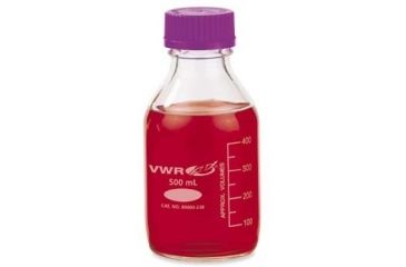 Image of Kimble/Kontes Storage/Media Bottles VW14398 500 With Standard GL45 Polypropylene Cap