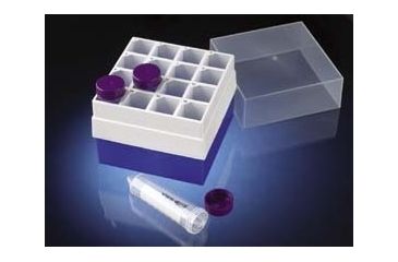 Image of Labcon 16-Place and 36-Place Freezer Storage Boxes for 50 mL and 15 mL Centrifuge Tubes 2704-220-000 16-Place Storage Box For 50 Ml Tubes