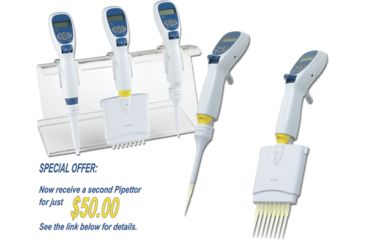 Image of Labnet Excel Electronic Pipette, 1-10µl. Eight Channel P3608L-10