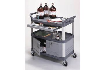Image of Lagasse Brothers Cart Utl Xtra OPN-SIDED Black RCP 4091 BLA