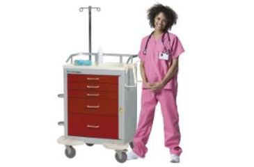 Image of Lakeside Manufacturing Anesthesia Cart Red 5 Drawer C-530-P2K-1R, Unit EA