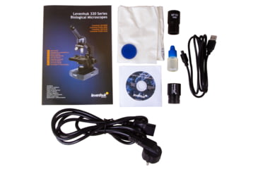 Image of Levenhuk D320L BASE 3M Digital Monocular Microscope, Optical Glass, 40-1000x, 23.2mm, Grey/Black, Middle, 73812