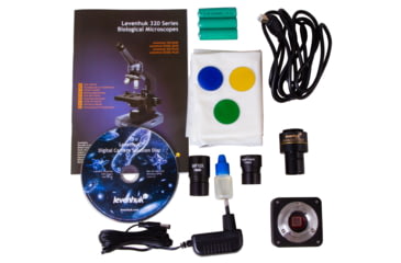 Image of Levenhuk D320L PLUS 3.1M Digital Monocular Microscope, Optical Glass, 40-1600x, 23.2mm, Grey/Black, Middle, 73796