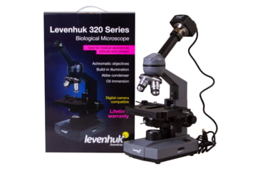 Image of Levenhuk D320L PLUS 3.1M Digital Monocular Microscope, Optical Glass, 40-1600x, 23.2mm, Grey/Black, Middle, 73796