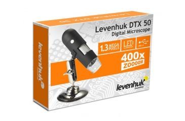 Image of Levenhuk DTX 50 USB Digital Microscope,Black,20-400x,1.3MP Digital Camera 61021