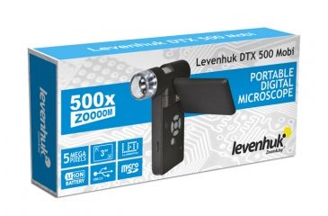 Image of Levenhuk DTX 500 Mobi USB Digital Microscope,Black,20x,200x,500x,5MP Digital Camera 61023