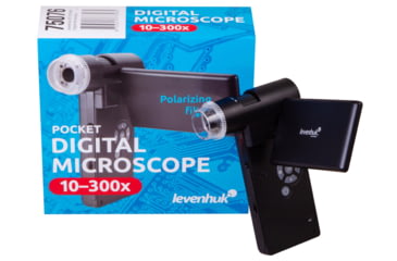 Image of Levenhuk DTX 700 Mobi Digital Microscope, Optical Glass, 10-300x, 0-100mm, Black, Middle, 75076