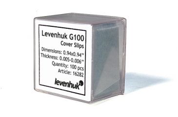 Image of Levenhuk G100 Cover Slips, 100 Pieces, Small 16282
