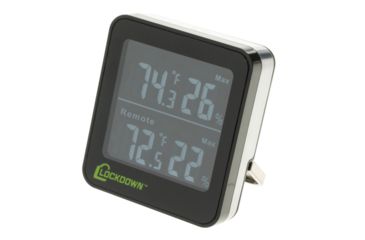Image of Lockdown Wireless Digital Hygrometer, Black/Silver, 1116792