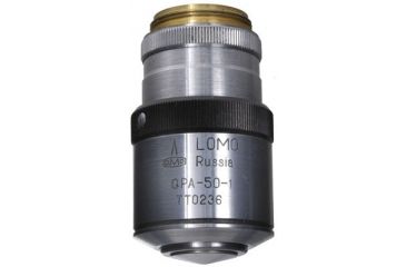 Image of LOMO Objective, Q-Plan Achromat, 50x, 1.00-0.70 N.A., Oil Immersion, Iris, DIN