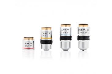 Image of LW Scientific Revelation 3 Microscope DIN Achromatic Objectives Set - 4x,10x, 40x, 100x, R3O-SET7-DA77