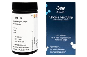 Image of LW Scientific Test Strip Single Parameter for Ketone in Urine, 12 Vials of 100/Case URS-01PR-KE77