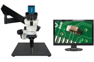 Image of LW Scientific Z4 Zoom Video System Microscope, HD Cam, 0.5x, 60-LED Ring, Z4S-THSU-BMAT