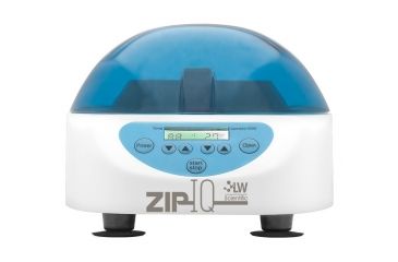 Image of LW Scientific Zip-IQ TT - Digital, 6pl Angled Test Tube Rotor Centrifuge, White/Blue, ZIC-06AD-15T3