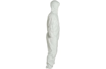 Image of Magid Glove DuPont Tyvek Coveralls w/Attached Hood, White, L, Case of 25, CVCH11L