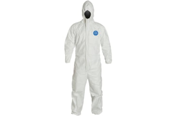 Image of Magid Glove DuPont Tyvek Coveralls w/Attached Hood, White, L, Case of 25, CVCH11L