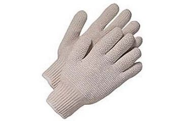Image of Magid Glove Gloves Mens Knit Wht Plas Dots T193P