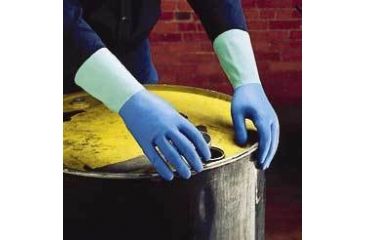 Image of Mapa/Spontex Pioneer Corp Glove 28MIL 13INGRN/BLU L PK12 293428