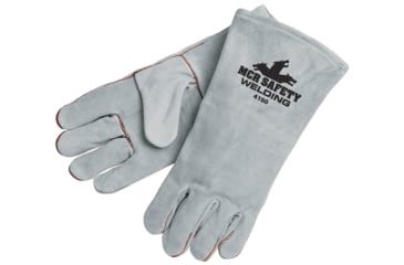 Image of MCR Safety 4150LH Leather Welding Work Gloves, Shoulder Leather, Gray, X - Large, 4150LH