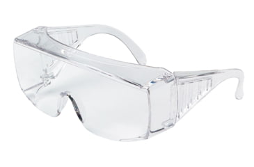 Image of MCR Safety 98 Series XL Safety Glasses, Uncoated Lens, Larger Design for Over the Glass Use, 12 Pair Boxed, Clear, One Size, 9800XLB