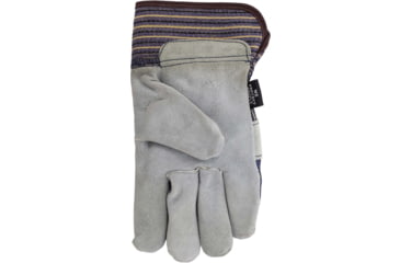 Image of MCR Safety A Shoulder Leather Palm Work Gloves, 2.5in Plasticized Safety Cuff, Right Hand, Gray, Large, 1400RH