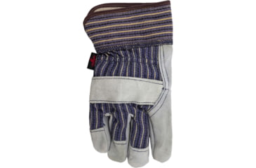 Image of MCR Safety A Shoulder Leather Palm Work Gloves, 2.5in Plasticized Safety Cuff, Right Hand, Gray, Large, 1400RH