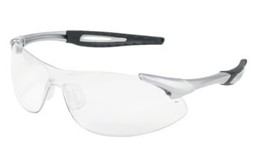 Image of MCR Safety A1 Series Safety Glasses, Anti-Fog Lens, Extremely Flexible Temples, Non-Slip Temples and Soft TPR Nose Piece, Clear Lens/Silver Frame, One Size, IA120AF
