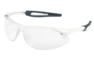 Image of MCR Safety A1 Series Safety Glasses, Anti-Fog Lens, Extremely Flexible Temples, Non-Slip Temples and Soft TPR Nose Piece, Clear Lens/White Frame, One Size, IA130AF