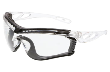 Image of MCR Safety Checklite CL5 Series Safety Glasses, MAX6 Anti-Fog Lens, Removable Closed Cell Foam Gasket, Earplug Retaining Technology, Temples Hold Earplug Cord in Place, Clear, One Size, CL510PF