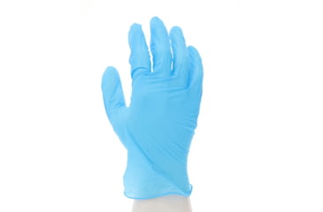 Image of MCR Safety ChemTech Disposable Nitrile Vinyl Blended Gloves, Powder Free Industrial Food Service Grade, 9.5in Length, 4 mil Thickness, Blue, X - Large, 7010XL