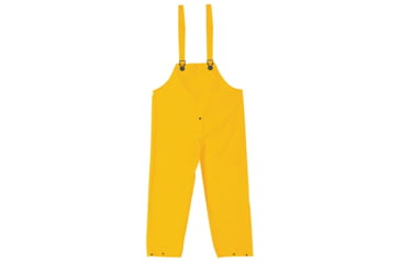 Image of MCR Safety Classic Series Waterproof Rain Pants, .35mm PVC/Poly, Bib Overall Style with Fly Front, Yellow, L, 200BPL