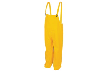 Image of MCR Safety Classic Series Waterproof Rain Pants, .35mm PVC/Poly, Bib Overall Style with Fly Front, Yellow, L, 200BPL