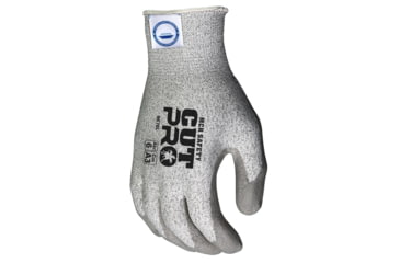 Image of MCR Safety Cut Pro 13 Gauge Dyneema Diamond Technology Shell Cut Resistant Work Gloves, PU Coated Palm and Fingertips, Gray/Salt and Pepper, Small, 9676S