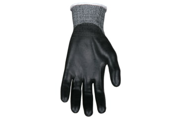 Image of MCR Safety Cut Pro 13 Gauge HyperMax Shell, Cut, Abrasion and Puncture Resistant Work Gloves, PU Coated Palm and Fingertips, Black/Salt and Pepper, Small, 92723PUS