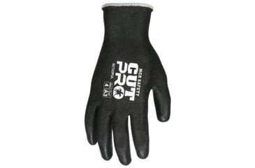 Image of MCR Safety Cut Pro 13 Gauge HyperMax Shell, Cut, Abrasion and Puncture Resistant Work Gloves, PU Coated Palm and Fingertips, Black, XX - Large, 92733PUXXL