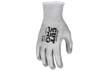 Image of MCR Safety Cut Pro 13 Gauge HyperMax Shell, Cut, Abrasion and Puncture Resistant Work Gloves, PU Coated Palm and Fingertips, Gray/Salt and Pepper, X - Large, 92743PUXL