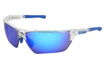 Image of MCR Safety DM1328B Dominator DM3 Series Safety Glasses, Adjustable Wire Core Temples and Nose Piece, Blue Diamond Mirror, One Size, DM1328B