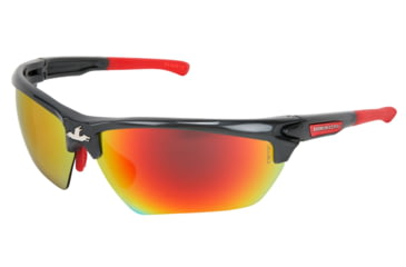 Image of MCR Safety Dominator DM3 Series Safety Glasses, Adjustable Wire Core Temples and Nose Piece, Fire Mirror, One Size, DM131R