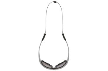 Image of MCR Safety Eyeglass Cord/Lanyard Rubber Tips Slip Over Eyewear Temple Ends Carbon Coated Metal Cable 16in Non-Stretchable Length, Black, One Size, 223