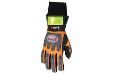 Image of MCR Safety ForceFlex Mechanics Work Gloves, Thinsulate Lined for Warmth, Rough Reinforced Clarino Leather Padded Palm, Wind and Water Resistant, Black and Gold, XX - Large, HV200XXL