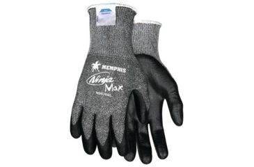 Image of MCR Safety Gloves 10G Dynema Blk Lg EA=PR N9676GL, Each