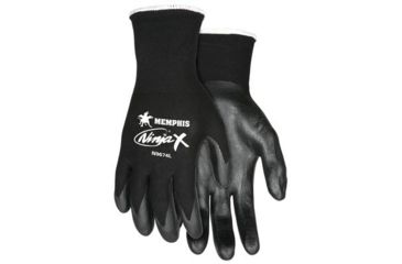 Image of MCR Safety Gloves 15G Nylon Blk Md PK12PR N9674M, Package