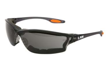 Image of MCR Safety Law LW3 Series Foam Lined Safety Glasses, Anti-Fog Lens, Soft Secure TPR Nose Piece and Temple Inserts, Gray, One Size, LW312AF