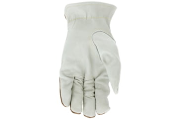 Image of MCR Safety Leather Drivers Work Gloves, Select Grade Cow Grain Leather, Kevlar Lined with Keystone Thumb, Beige, Large, 3204KL