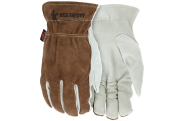 Image of MCR Safety Leather Drivers Work Gloves, Select Grade Cow Grain Leather, Kevlar Lined with Keystone Thumb, Beige, Large, 3204KL