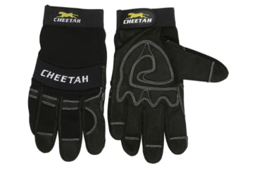 Image of MCR Safety Mechanics Gloves, Synthetic Leather Palm with Gel Pad, Adjustable Hook and Loop Wrist Closure, Reinforced Finger Tips and Thumb Crotch, Black, Medium, 935CHM