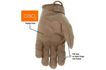 Image of MCR Safety Mechanics Gloves with TaskFit Design, Synthetic Leather Palm, Nylon and Spandex Back, Tan, X - Large, 963XL