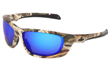 Image of MCR Safety Mossy Oak Blades Swagger UD1 Series Camouflage Safety Glasses, Ultra Defense Ballistic Impact Protection, MAX36 Lenses, Blue Diamond Mirror, One Size, MOUD118BZDC