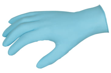 Image of MCR Safety NitriShield Disposable Nitrile Gloves, Powder Free Industrial Food Service Grade, 9in Length, 3 mil in Thickness, Blue, Large, 60011L